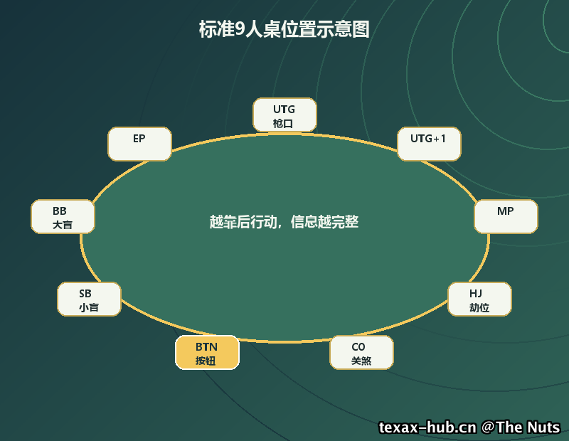 标准9人桌位置示意图